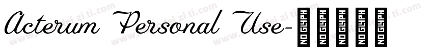 Acterum Personal Use字体转换